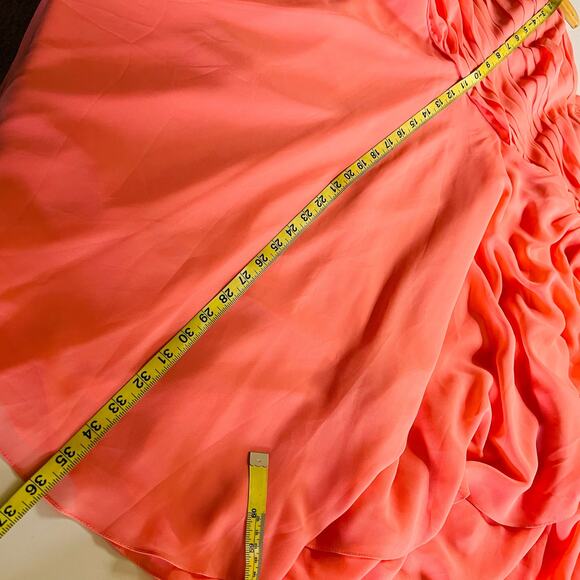 Kanali K Draped Spagetti Strap Dress Size 18 NWT In Melon - Picture 8 of 9